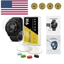 Ultimate 9H Tempered Glass Protector for Garmin Fenix 6X Pro with Dust Plugs