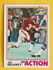 Joe Delaney 1982 Topps In Action Football Card #113 - Kansas City Chiefs Rookie. rookie card picture