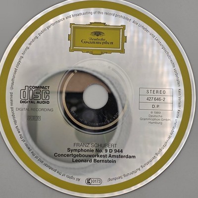 Franz Schubert   Symphonie No. 9 D 944 CD 1989 Classical Deutsche Grammophon
