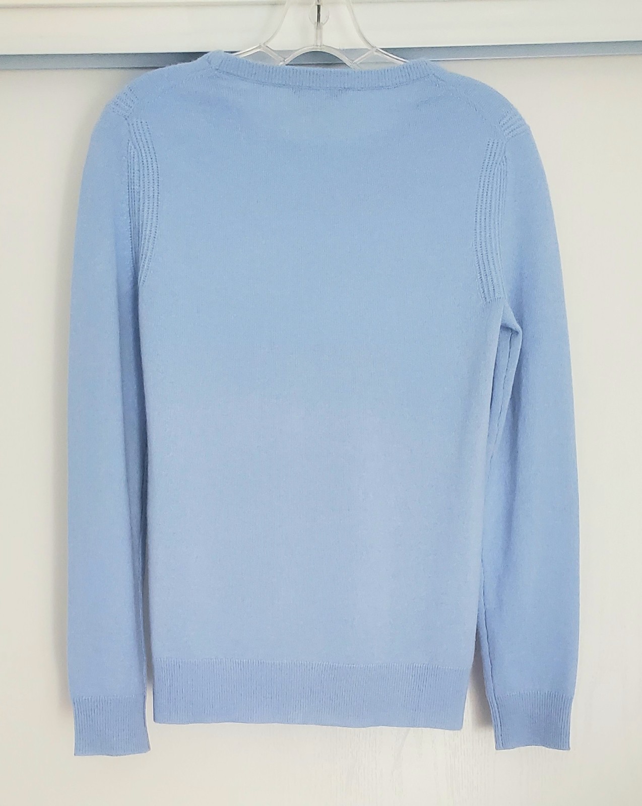 NWOT Classics by Worth 100% Italian Cashmere Blue Pullover Sweater Size SM