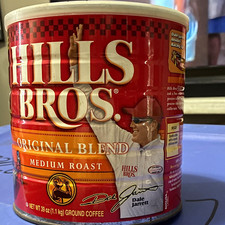 Hills Bros. Original Blend Medium Roast Ground Coffee 39 oz (1.1 kg) Can NASCAR
