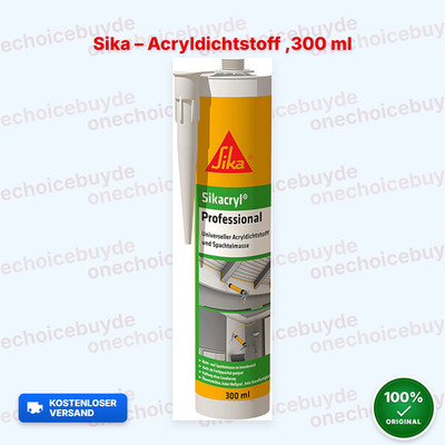 Sikacryl Professional Acryl Dichtstoff und Spachtelmasse 300 ml Weiß