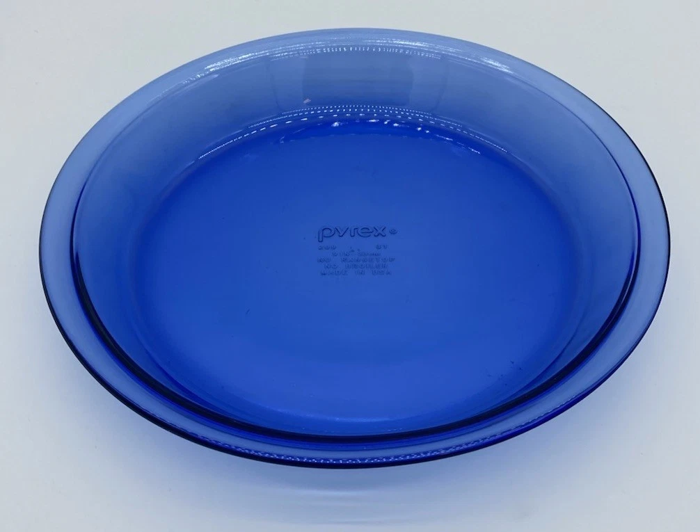 Pyrex Vintage 209 Cobalt Blue Glass 9" Pie Plate