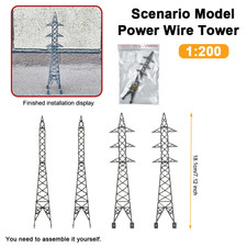 Mini Model Electric Power Tower 1:150/1:200 ABS High Voltage Tower Modeling Rail