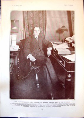 Alter Druck Solicitor General England Sir Edward Carson Kc In Chambers 1903 20th
