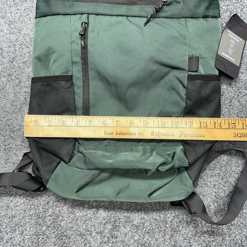 Fabletics The Only Roll Top Backpack Green Black Reflective Multi Pocket Storage - Picture 11 of 12