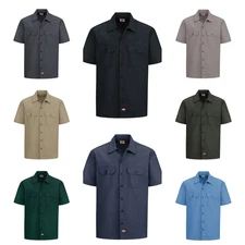 Dickies Men's Shirt Short Sleeve Casual Original Fit Button Up Work Shirt 1574