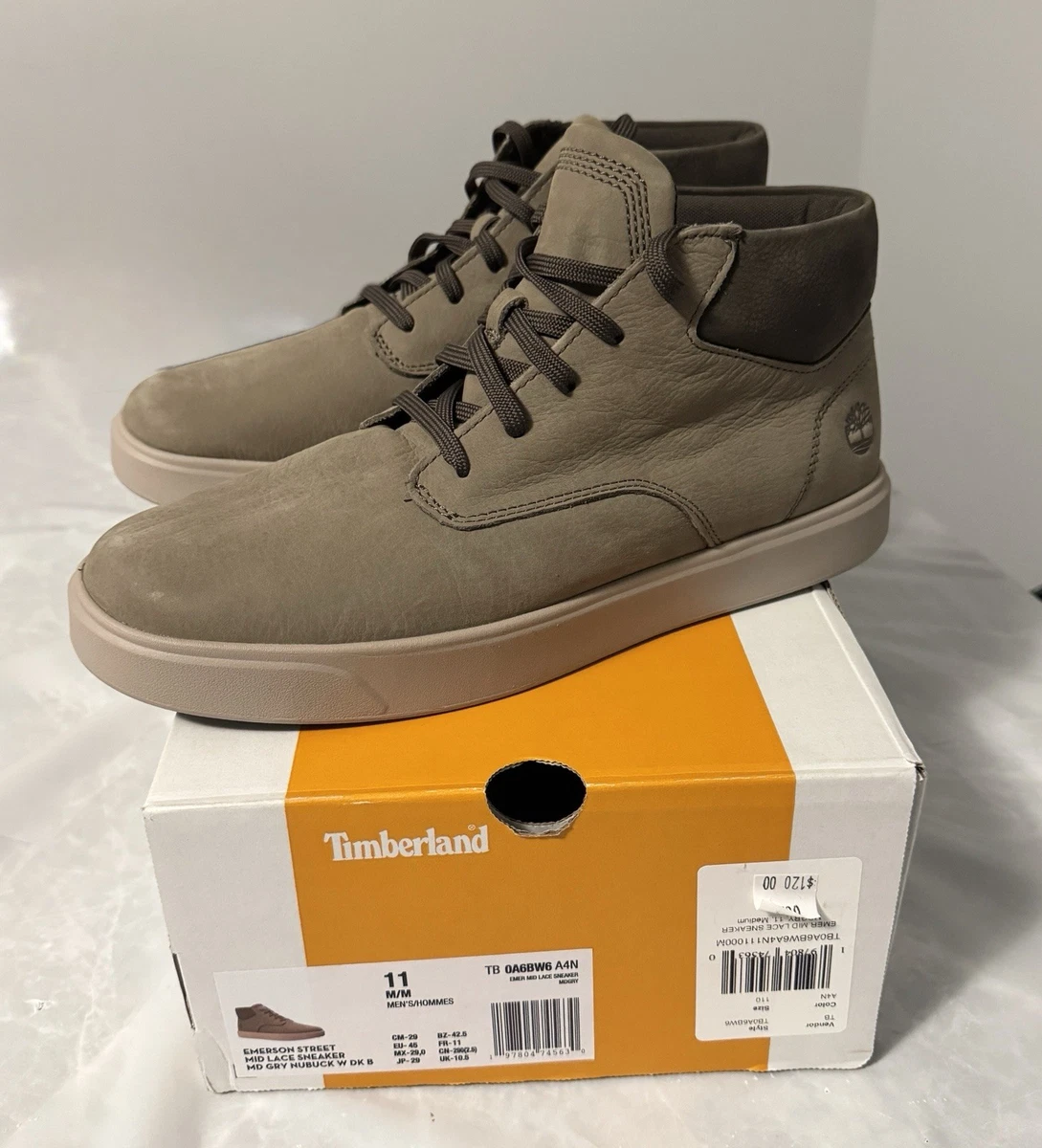 Timberland Leather Upper Gray Casual Shoes for Men for sale 