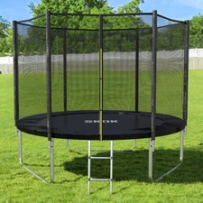 8FT Trampoline for Outdoor Trampolines with Enclosure Net, 400LBS ASTM Approv...