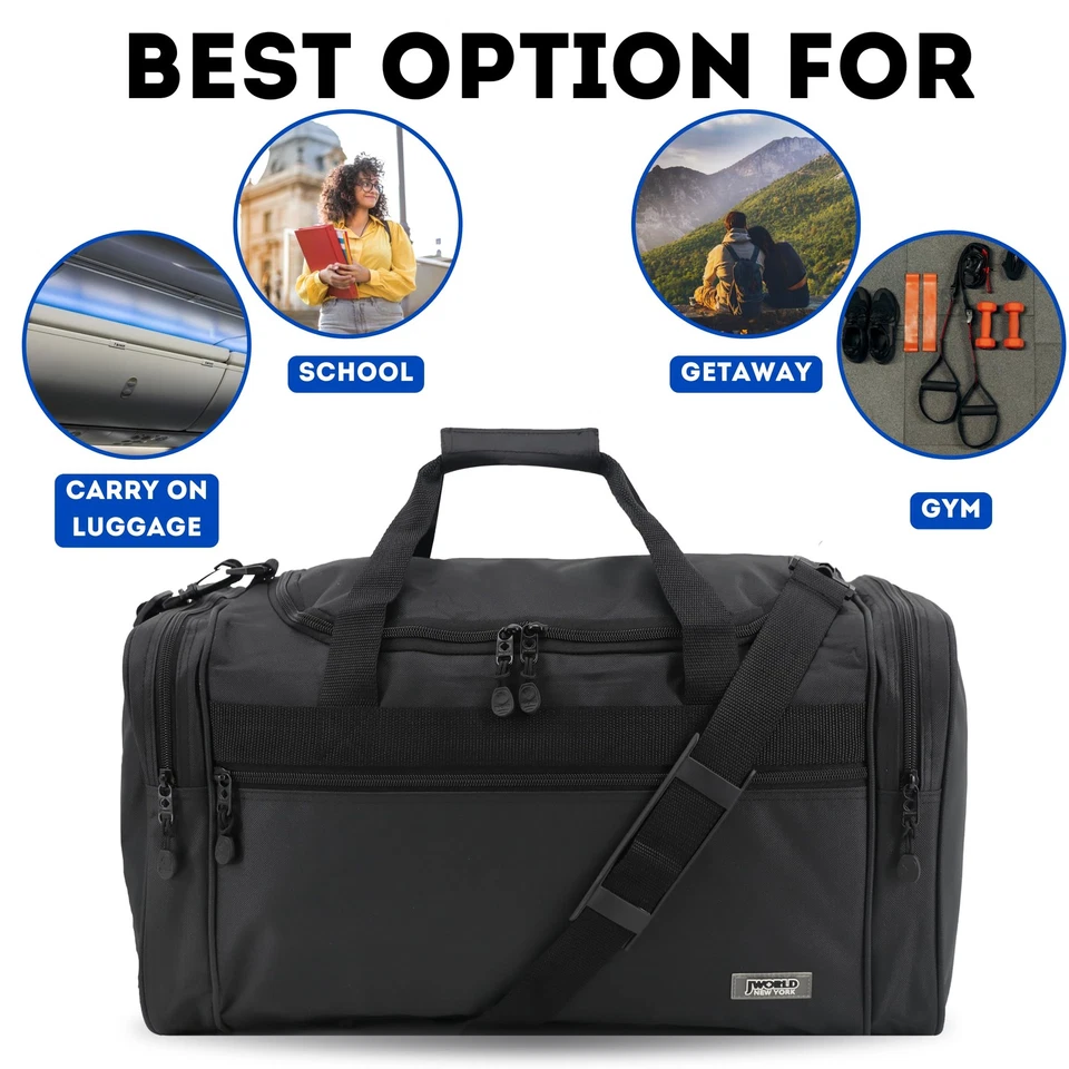 18 Inch Copper Duffel Bag, Black, One Size - Image 3 of 4