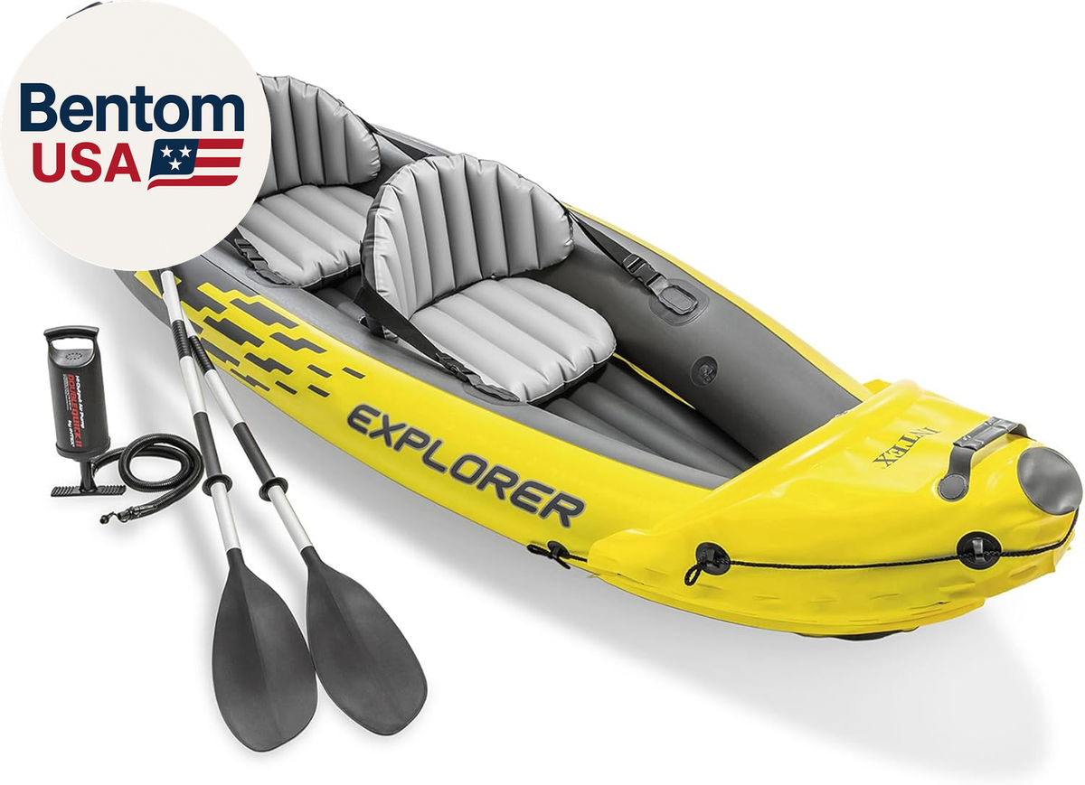68307EP Explorer K2 Inflatable Kayak Set: Includes Deluxe 86In