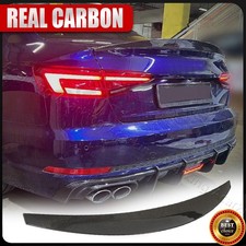 For Audi A4 B9 B9.5 SLINE S4 2017-2024 Real Carbon Rear Trunk Spoiler Wing Lip