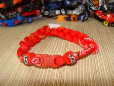 MLB Braided Titanium Baseball Sports Bracelet 8.5