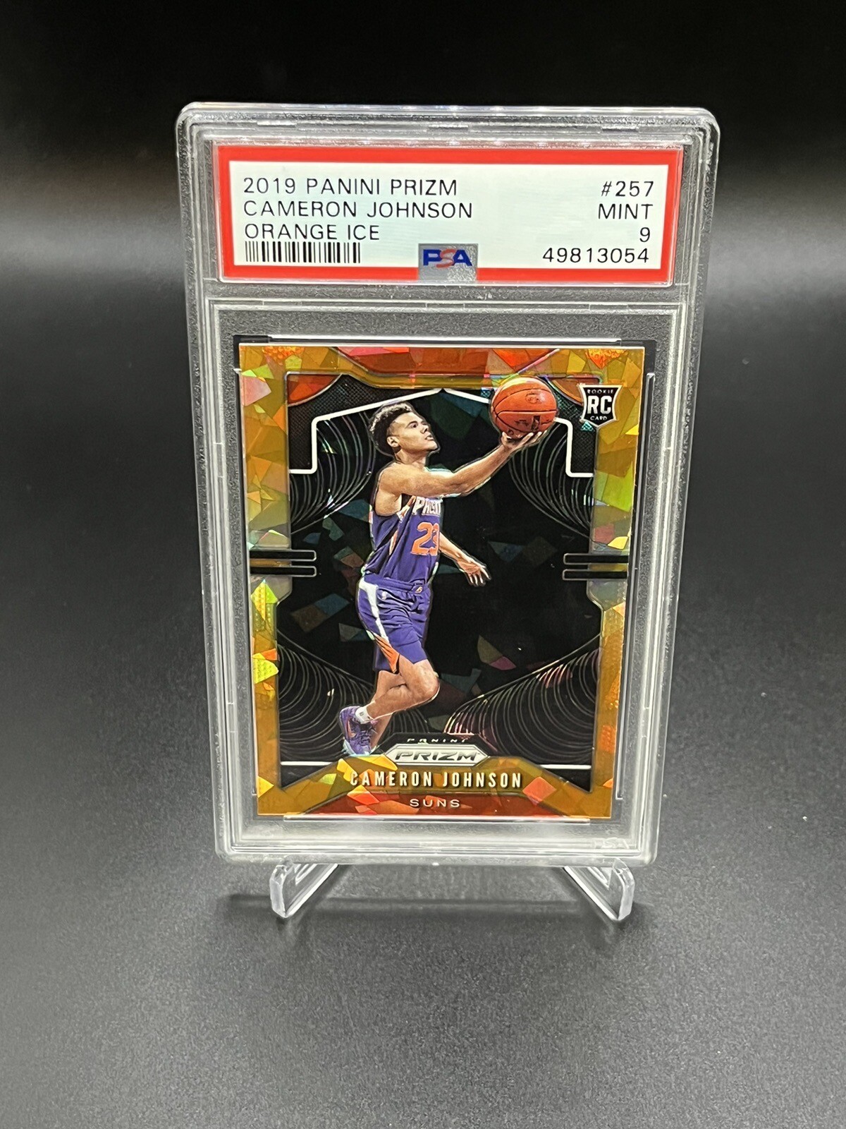 2019-20 Panini Prizm Cameron Johnson Orange Ice RC Rookie #257 Psa 9 Mint