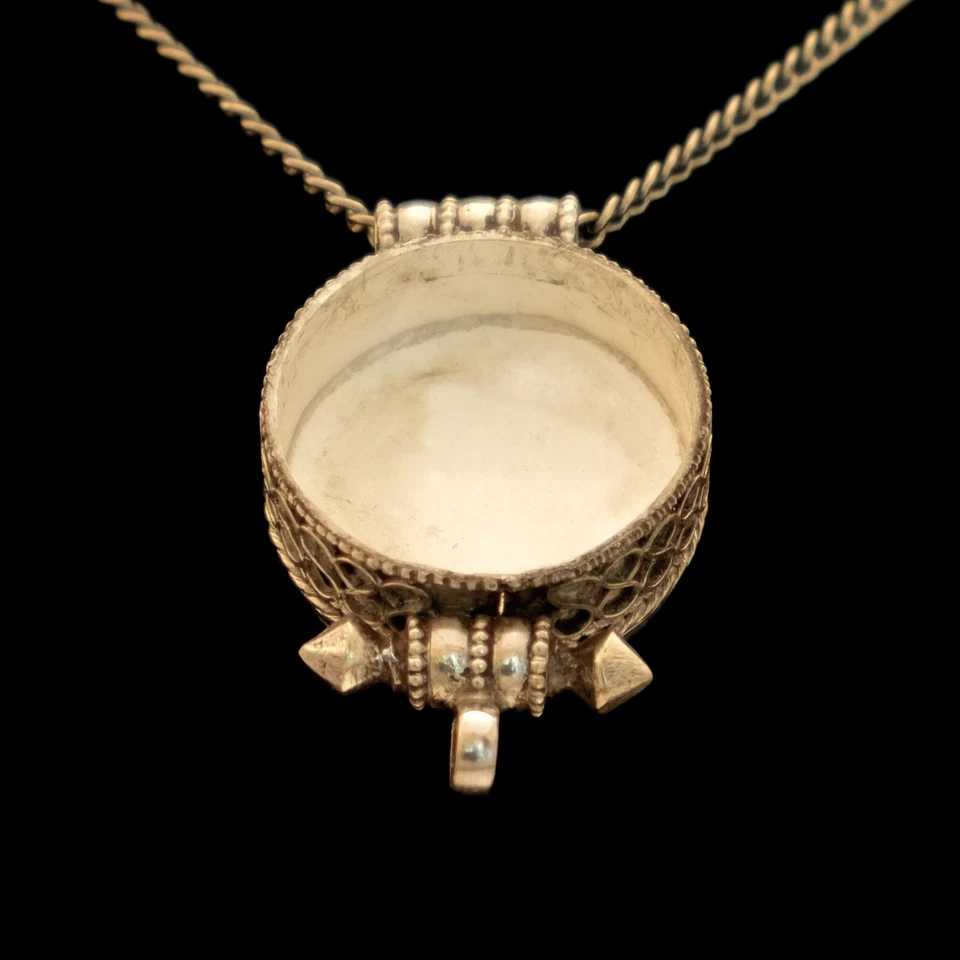 Amuleto 925 Ciondolo IN Argento Turchese Lapis Lazuli Corallo Kalachakra Gau - Immagine 4 di 4