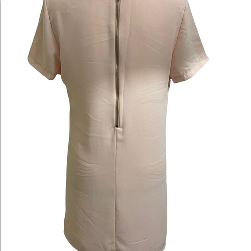 Lulus womens pale pink shift dress shirt sleeve zipper back.Size Small. - Picture 9 of 11
