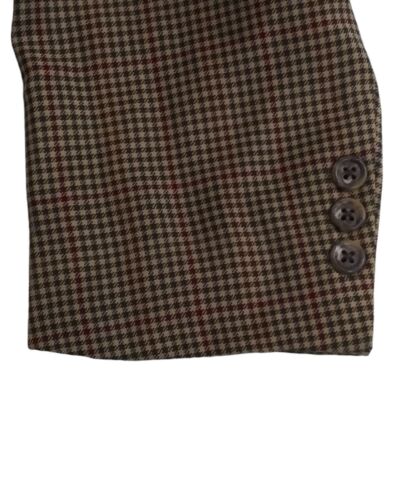 Vintage Burberry Olive Plaid Red Check Wool Sport Coat Jacket Size 40S - Picture 4 of 11