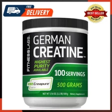 German Creatine Monohydrate Powder 1.1 Lb Creapure Fitness Supplement 100 Servin