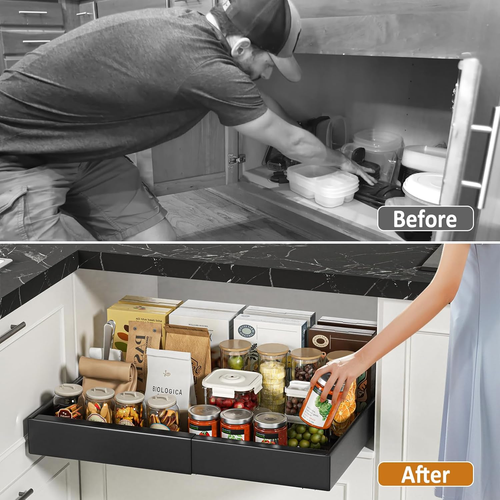 Pull Out Cabinet Organizer, Expandable (12.6"-20.5") Slide Out Drawers for Kitch - Picture 6 of 7