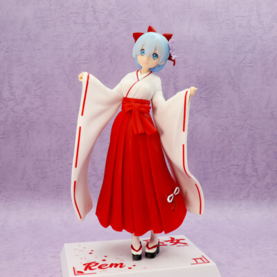 Re Zero Rem in Shrine Maiden Outfit 10 Zoll Anime Figur SPM SEGA