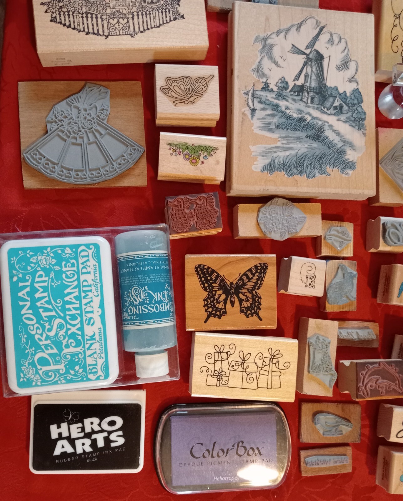 Job lot of rubber stamps for crafting, included other related crafting items eBay