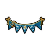 Bayerische Girlande - AufnäHer, BüGelbild, AufbüGler, GrößE: 3 X 6,7 Cm