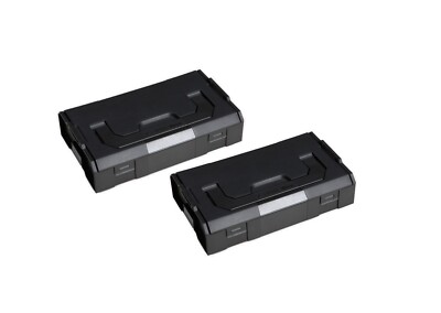 2 Stück SORTIMO Systembox L-BOXX Mini anthrazit Deckel OPAK/Schwarz