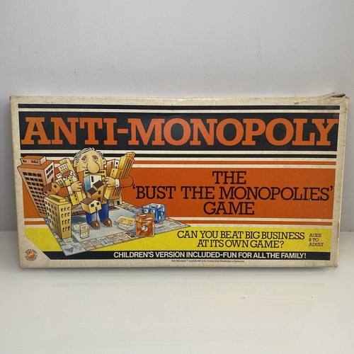 ANTI-MONOPOLY Board Game Peter Pan playthings Vintage 1983 Family Fun Ages 8+