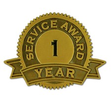 PinMart's 1 Year of Service Award Lapel Pin