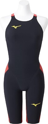 MIZUNO Swimsuit Women GX SONIC 6 ET FINA N2MGA703 Size M Black Red