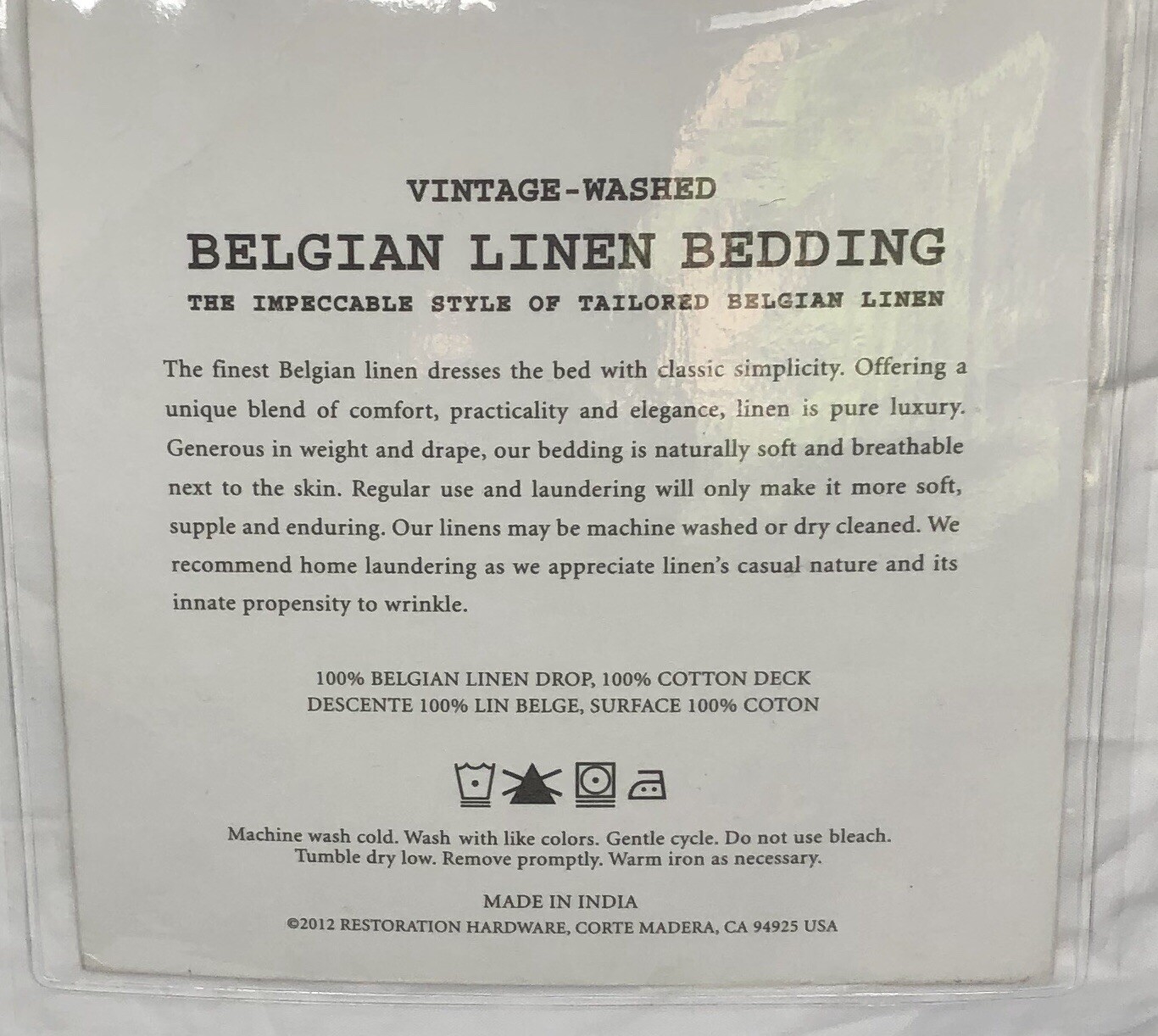 Restoration Hardware VintageWashed Linen Box Spring Cover Twin Ivory