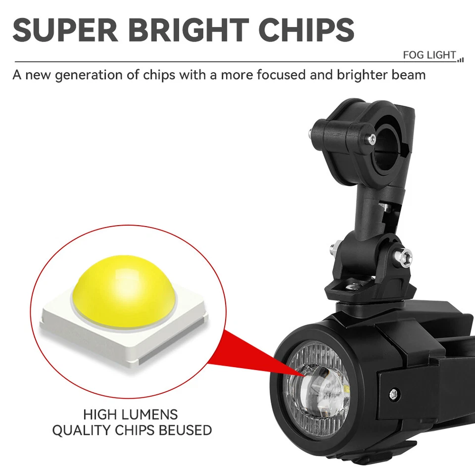 Newest Motorcycle Spotlight Fog lights for BMW R1200GS ADV F800GS F700GS F650GS - Imagem 3 de 4