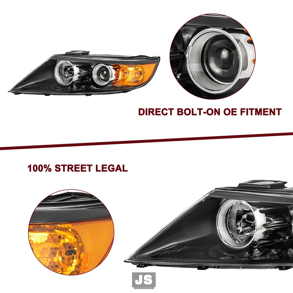 For 2011 2012 2013 Kia Sorento Halogen Projector Left Driver Side Headlight  - Image 4 of 4