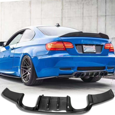 FULL SIZE REAL CARBON FIBER REAR BUMPER DIFFUSER FOR BMW E92 E93 E93 M3 V STYLE