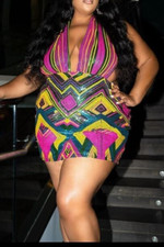 All Types Sequin Mini Dress - Multi - Color by Fashion Nova 1X