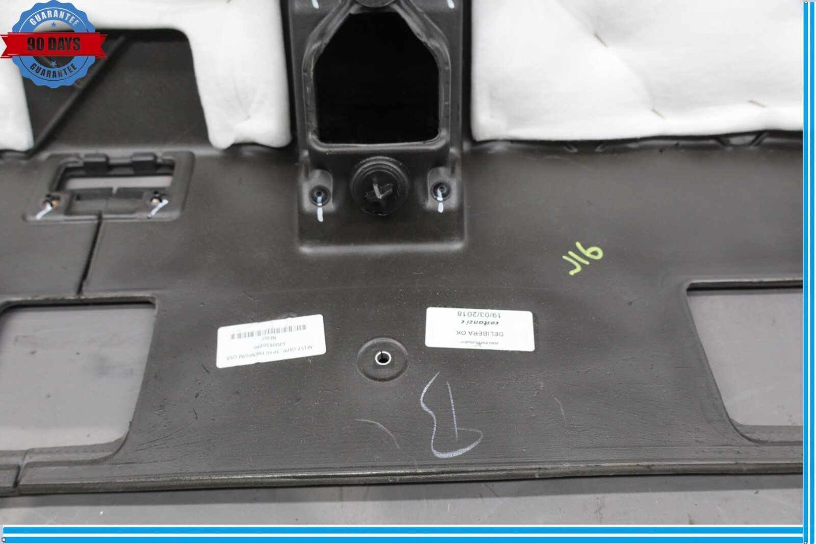 14-17 Maserati Ghibli Rear Deck Lid Parcel Shelf Trim Black Oem