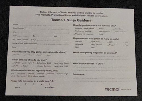 Ninja Gaiden (Microsoft Xbox) w/case, instructions, & registration card - Picture 6 of 10