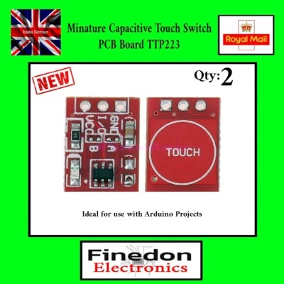 2x TTP223 Mini Capacitive Touch Switch Button Self-lock/No-lock Module Arduino