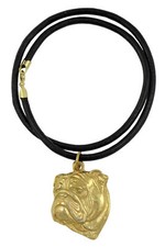 Bulldog, English Bulldog II - Dog Collar, Gold-Plated Pendant For Dogs