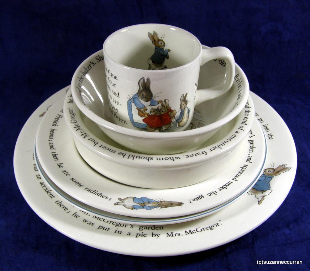 Vintage Wedgwood Peter Rabbit Nursery Set 5 Pieces Plus eBay