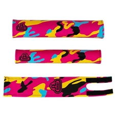 NEW SE Bikes Racing Rainbow Camo BMX 3 Piece Retro Pad Set