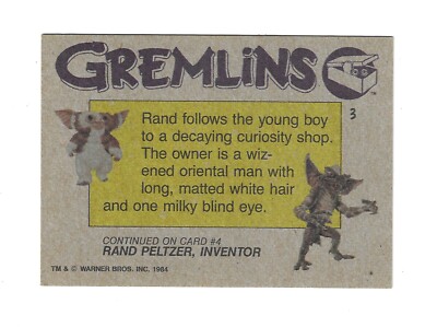 1984 Topps Gremlins #3 The Old Oriental Man (Sharp Corners) | eBay