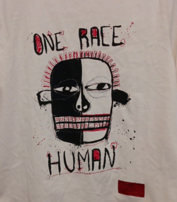 CHNGE One Race Human T-Shirt Adult Unisex XS Chalk Ivory Crewneck