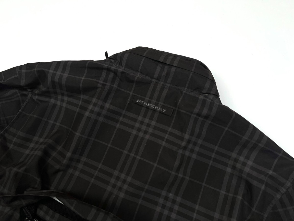 Vintage Auth Men's BURBERRY Golf Full Nova Check Windbreaker