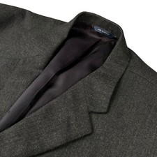 Brooks Brothers Men's Wool Tweed 3-Button Blazer Navy/Gray Herringbone   45L