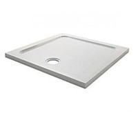 Mira Flight Low Profile 800 x 800mm Stone Resin Square Shower Tray with Waste