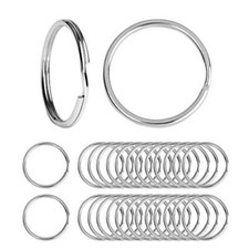 Key Chain Ring Metal Split Ring for Dog Tag and Keys Organization 32mm,