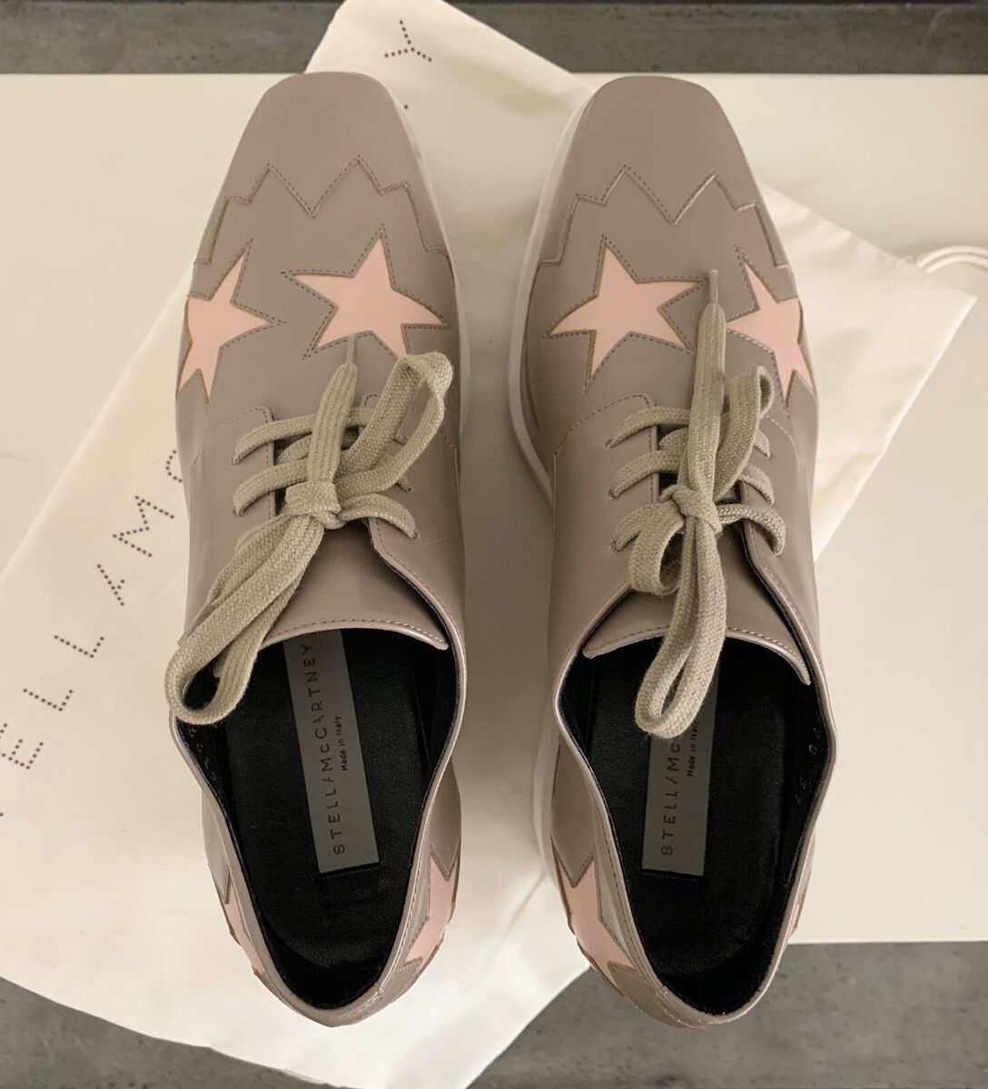 Stella McCartney Taupe Elyse Star Derbys Shoes 37 | eBay Stella McCartney Taupe Elyse Star Derbys Shoes 37 | eBay