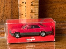Vintage Herpa HO/1:87 Dark Red With Dark Grey Base Mercedes-Benz 560 SEC NOS