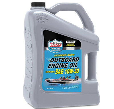 Lucas Oil Extreme Duty Outboard SAE 10W-30 Synthetic Engine Oil, 3 X 5 Quarts